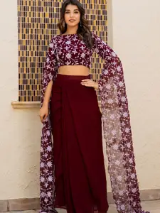 HOUSE OF JAMOTI Embroidered Thread Work Ready to Wear Lehenga & Choli