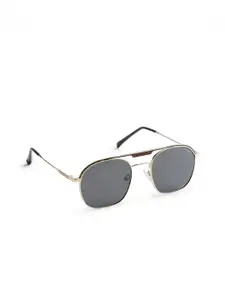 OPIUM Men Square Sunglasses with Polarised and UV Protected Lens OP-10134-C02-58-Gold