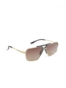 OPIUM Men Aviator Sunglasses with Polarised and UV Protected Lens