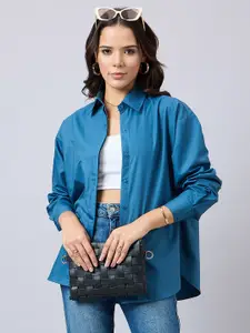 Style Quotient Women Spread Collar Relaxed Casual Shirt