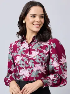 Style Quotient Women Smart Floral Printed Opaque Casual Shirt
