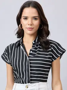 Style Quotient Women Opaque Horizontal Stripes Formal Shirt