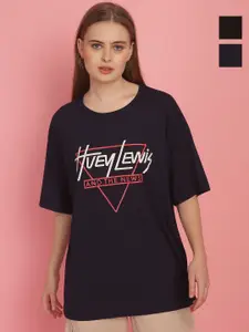 MACK JONNEY Women Pack Of 2 Printed Round Neck T-shirt