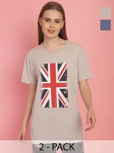 MACK JONNEY Women Pack Of 2 Oversized T-shirts