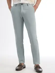 JADE BLUE Men Mid-Rise Slim Fit Trousers
