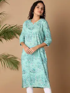 V-Mart Floral Printed Straight Kurta