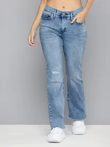 Levis Women 315 Bootcut Low Distress Light Fade Stretchable Jeans