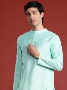 Anouk Tyohaar Collection Woven Design Mirror Work Kurta