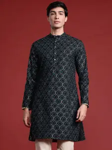 Anouk Geometric Print Straight Kurta