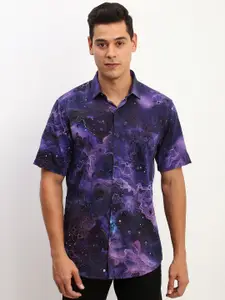 Allen Solly Men Abstract Printed Cotton Slim Fit Casual Shirt
