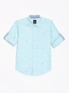 Allen Solly Junior Boys Printed Pure Cotton Casual Shirt