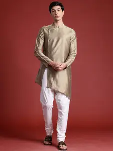 Anouk Mandarin Collar Regular Kurta With Churidar