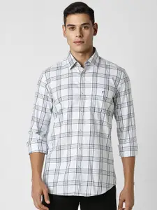 Van Heusen Sport Men Slim Fit Tartan Checks Pure Cotton Casual Shirt
