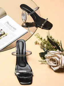 Try Me Stiletto Heeled Embellished Sandals