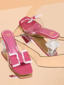 Try Me Printed Party Block Sandals