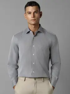 Luxure by Louis Philippe Men Self Design Cotton Formal Shirt