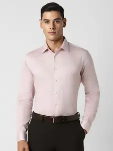 Van Heusen Men Micro Ditsy Printed Pure Cotton Slim Fit Formal Shirt
