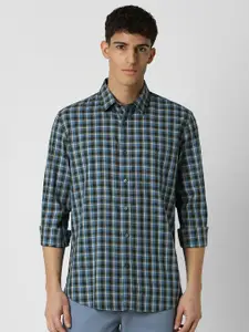 Van Heusen Sport Men Checked Slim Fit Pure Cotton Casual Shirt