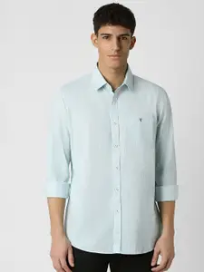 Van Heusen Sport Men Micro Checks Slim Fit Pure Cotton Casual Shirt