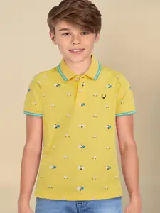 Allen Solly Junior Boys Conversational Printed Polo Collar T-shirt