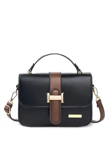 Luvoksi Colourblocked PU Structured Satchel