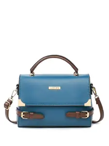 Luvoksi Colourblocked PU Structured Satchel