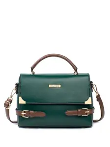 Luvoksi Colourblocked PU Structured Satchel