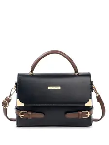 Luvoksi Colourblocked PU Structured Satchel