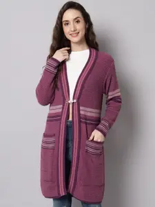 Chemistry Geometric Printed Longline Woollen Shrug