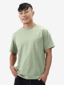 The Souled Store Men Solid Round Neck T-shirt
