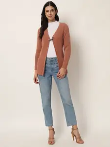 Chemistry Embellished V-Neck Pure Woollen Shrug