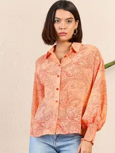 RARE Women Opaque Printed Casual Shirt
