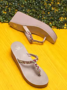 THE WHITE POLE Embellished Platform Sandal