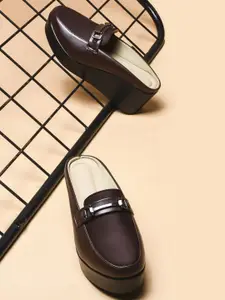 THE WHITE POLE Women Flatform Heel Mules