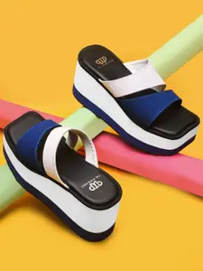 THE WHITE POLE Colourblocked Platform Heel