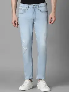 Louis Philippe Jeans Men Slim Fit Mildly Distressed Heavy Fade Jeans