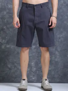 The Roadster Lifestyle Co Men Relaxed Fit Cotton Cargo Shorts