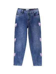 ARIAS By LARA DUTTA Girls Embroidered Light Fade Stretchable Jeans