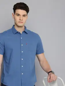 Levis Slim Fit Pure Cotton Opaque Casual Shirt