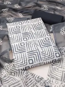 Peachmode Geometric Printed Pure Cotton Unstitched Dress Material