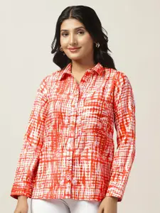 FASHION DREAM Women Tie and Dye Printed Regular Fit Casual Shirt