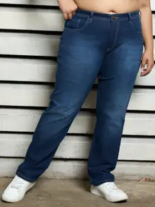 Freeform by High Star Plus Size Women High-Rise Light Fade Stretchable Jeans