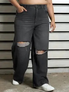 Freeform by High Star Plus Size Women High-Rise Light Fade Jeans