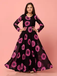 FASHION DREAM Floral Print Fit & Flare Ethnic Maxi Dress