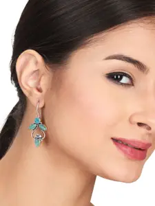 Anvik Contemporary Silver Plated Artificial Stones Drop Earrings