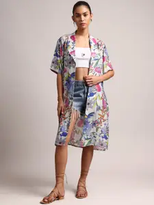 ZACCAI Printed Longline Bohemian Shrug