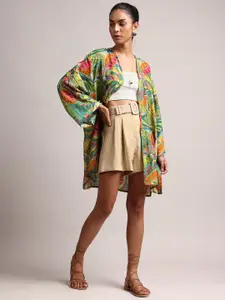 ZACCAI Printed Longline Bohemian Shrug