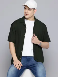 Aeropostale Men Textured Relaxed Fit Casual Shirt