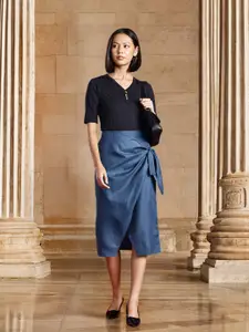 all about you Wrap Tie-Up A-Line Skirt