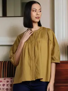 all about you Cotton-Linen Top